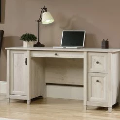 Outlet ???? Sauder Edge Water Computer Desk, Chalked Chestnut ????