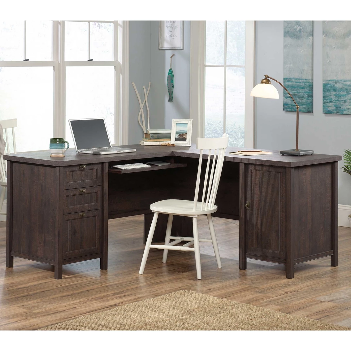 Best deal ❤️ Sauder Costa L Desk, Coffee Oak ✔️ 1 Best deal ❤️ Sauder Costa L Desk, Coffee Oak ✔️