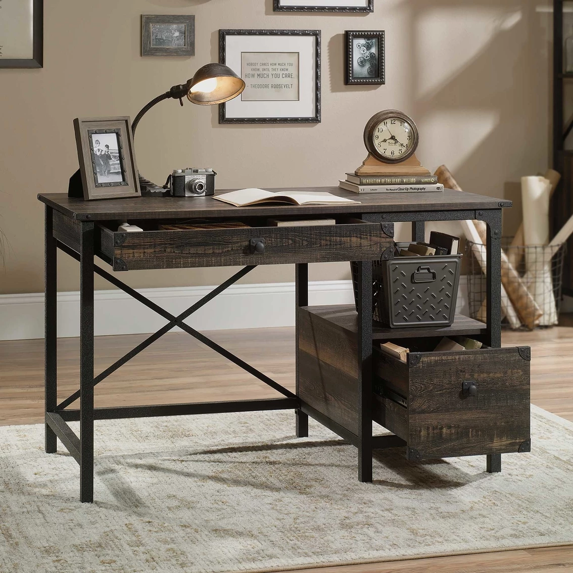 Outlet ???? Sauder Steel River Desk ???? 2 Outlet ???? Sauder Steel River Desk ???? - Image 2