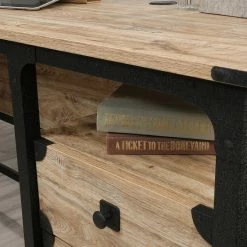 New ❤️ Sauder Steel River Collection L Desk 🎁 -Fellowes shop unnamed file 674