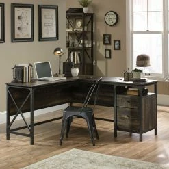 Deals ???? Sauder Steel River L Desk ✔️