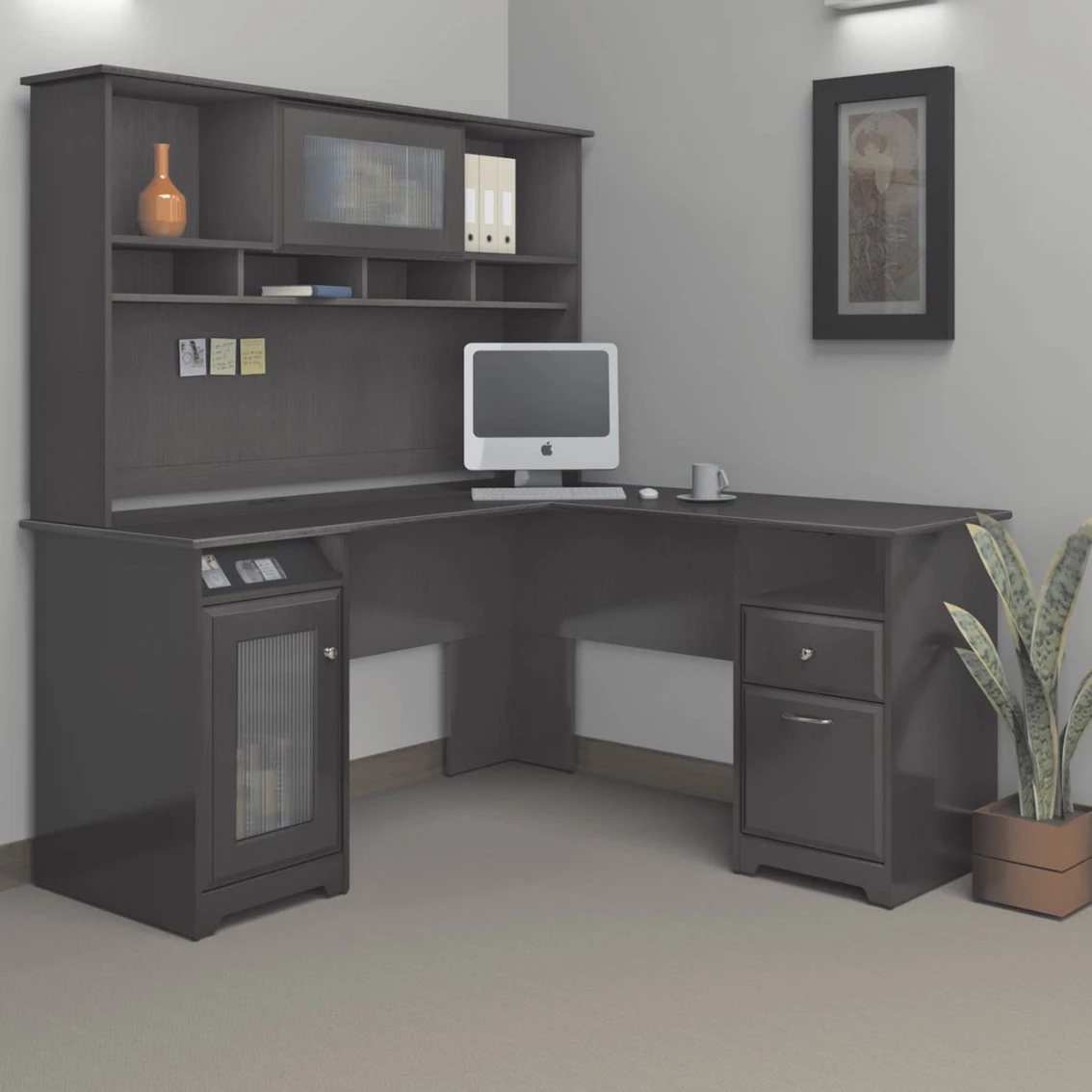 Brand new ❤️ Bush Furniture Bush Cabot L-Shaped Desk ???? 1 Brand new ❤️ Bush Furniture Bush Cabot L-Shaped Desk ????