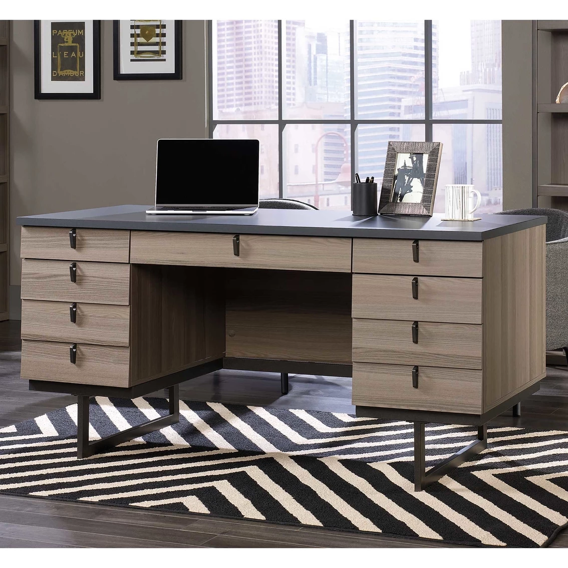 Budget ⭐ Sauder International Lux Executive Desk ???? 1 Budget ⭐ Sauder International Lux Executive Desk ????
