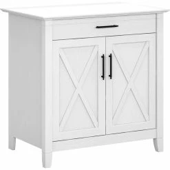 Deals ???? Bush Furniture Key West Secretary Desk With Keyboard Tray And Storage Cabinet ✨