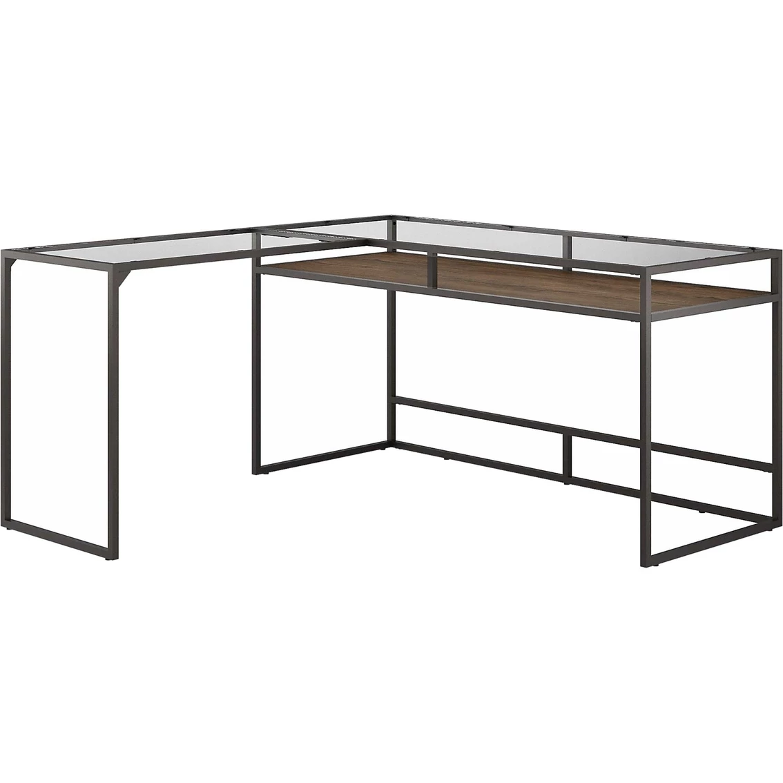 Cheapest ⭐ Bush Furniture Anthropology 60W Glass Top L Shaped Desk With Shelf ???? 1 Cheapest ⭐ Bush Furniture Anthropology 60W Glass Top L Shaped Desk With Shelf ????