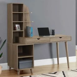 Alternative view of Brand new ???? Chelsea Home 55 In. Computer Desk With Bookcase ????