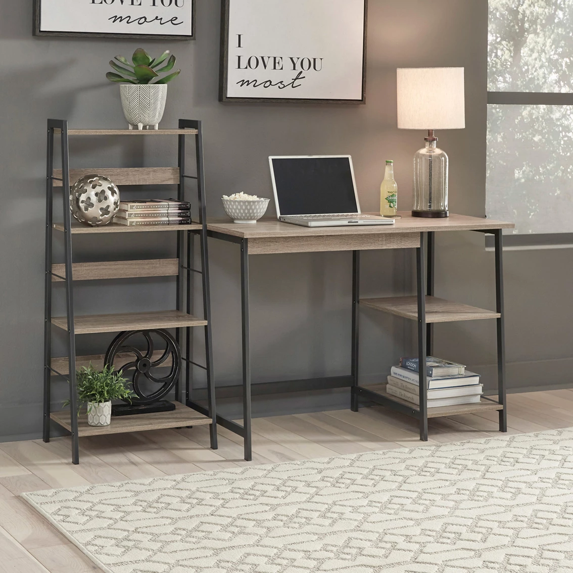 Outlet ???? Signature Design By Ashley Soho Home Office Desk With Bookshelf ???? 3 Outlet ???? Signature Design By Ashley Soho Home Office Desk With Bookshelf ???? - Image 3