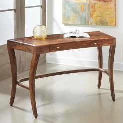 Outlet 👍 Coast To Coast Accents Brownstone 1 Drawer Writing Desk 😍 -Fellowes shop unnamed file 985